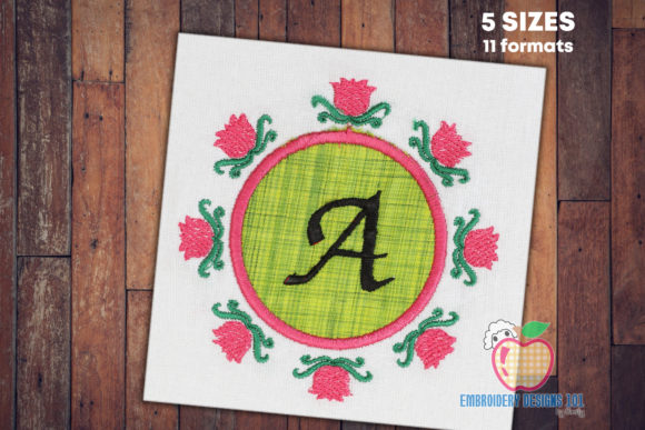 Download Frame with Flowers Applique - Premium Bundle